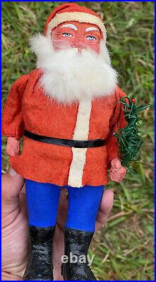 Early Antique Santa Woodcutter 9.5 German Santa All Original Christmas Minty