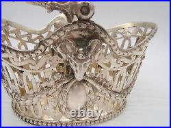 GERMAN 18TH EARLY 19TH CENTURY SILVER BASKET With RAMS HEADS