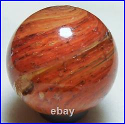 German Antique Handmade Marbles- 13/16+ Early Stronly Twisted Onionskin w, Mica