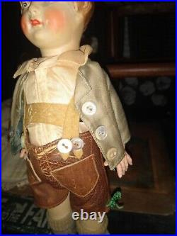 German HANSI brother ART doll by Wagner & Zetsche 11 Very Rare 1900s Antique