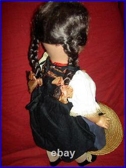LARGE 18 jt'd. Celluloid or early plastic 1940 German Schwaebisch dressed doll