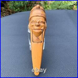 Old German Hand Made Black Forest Nut Cracker Angry Old Man Gnome Dwarf c. 1920's