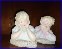 Pair of ANTIQUE Bisque GERMAN Heubach Figurines