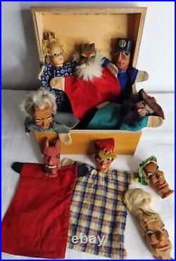 Rare ANTIQUE Hand Carved Wooden Puppet Punch & Judy Guignol German Puppet #H