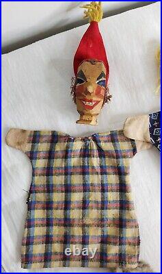 Rare ANTIQUE Hand Carved Wooden Puppet Punch & Judy Guignol German Puppet #H