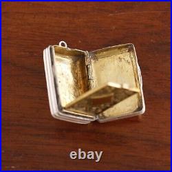Rare Early German Sterling Silver Parcel Gilt Vinaigrette Hand Chased Decoration