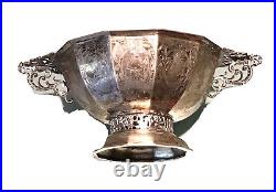 Vintage Antique Early German Employer Silver 800 Center Bowl Vase Jar Old 1.24Lb