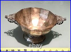 Vintage Antique Early German Employer Silver 800 Center Bowl Vase Jar Old 1.24Lb