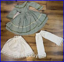 Vintage Fancy 3 Pc Outfit For French Or German Bisque Doll Or Early Doll Lot 162