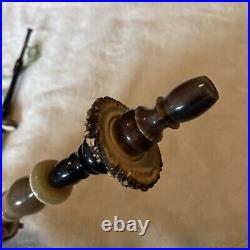 Vintage German early 1900's Antique Tobacco long Smoking Pipes 2 pipes w bowls