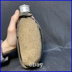 WWII German Military Canteen Flask Marked FRI 40 Early World War 2 Antique Vtg